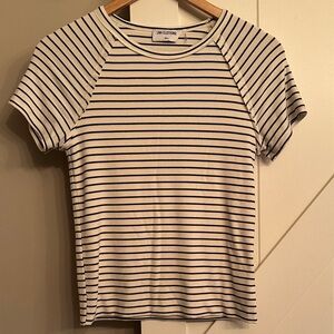 Women's Striped Top - Black and navy